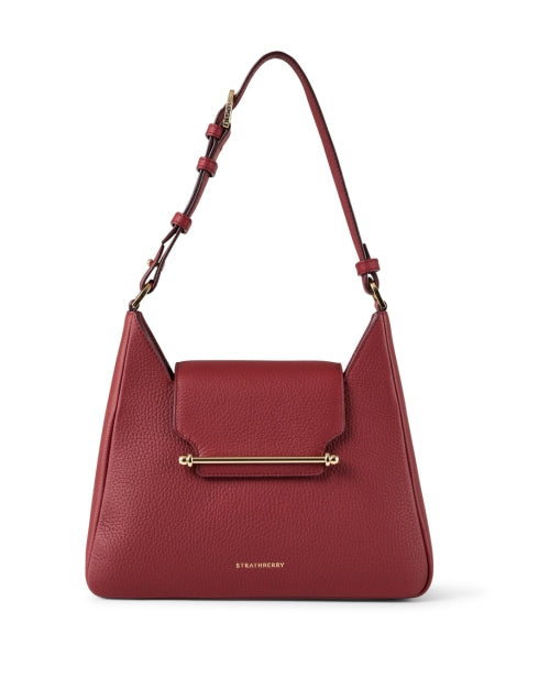 Stylish Multrees Red Leather Casual Hobo Shoulder and Crossbody Bag