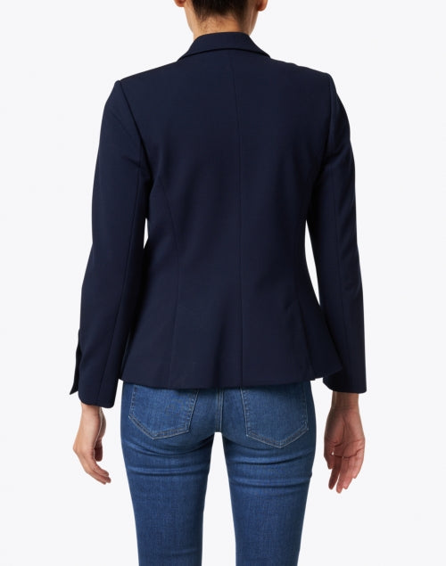 Navy Blue Power Stretch Single - Button Blazer for Versatile Wear