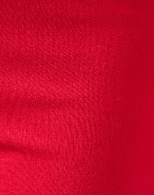 Stylish Red Stretchable Cropped Pull - on Pants for Women