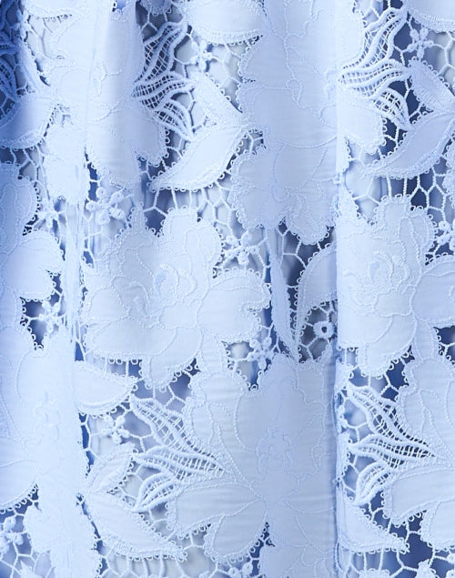 Stylish Blue Floral Lace Women's Dress for Elegant Occasions