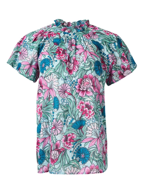 Joyful Women's Multi Floral Printed Lightweight Cotton Top for Getaways