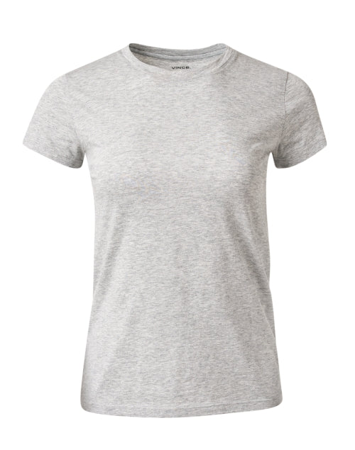 Comfortable Grey Pure Cotton Short-Sleeved Crew Neck T-Shirt