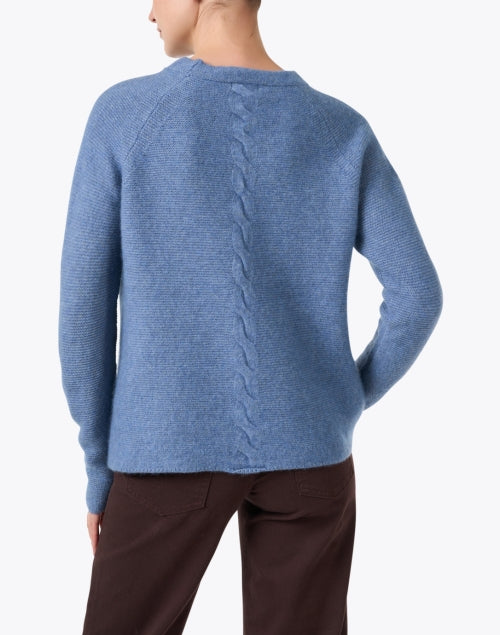 Stylish Blue Luxury Cashmere Pullover Sweater for All - Year Wear