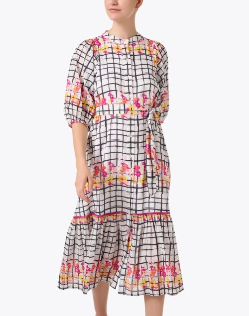 Charming Flirty Multi-Print Cotton Midi Dress
