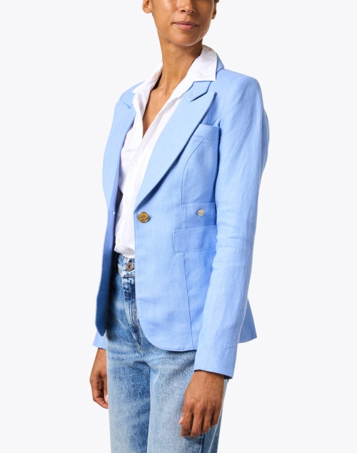 Duchess Periwinkle Blue Women's Lightweight Linen Formal Blazer for a Timeless Look