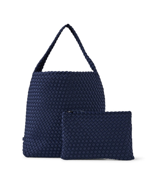 Blue Woven Nomad Style Ink Hobo Handbag for Fashionable City Girls