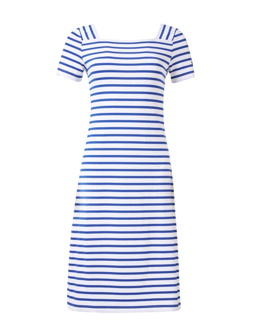 Tolede Women's Blue and White Striped Summer Dress for Warm Weather