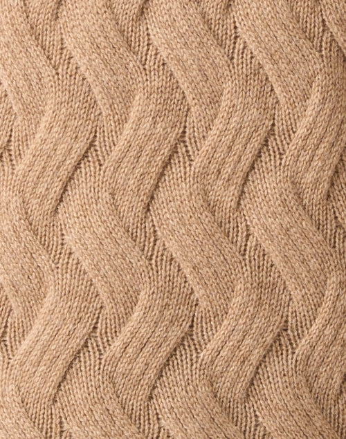 Luxurious 100% Cashmere Camel Cable - Knit Sweater for Versatile Wear