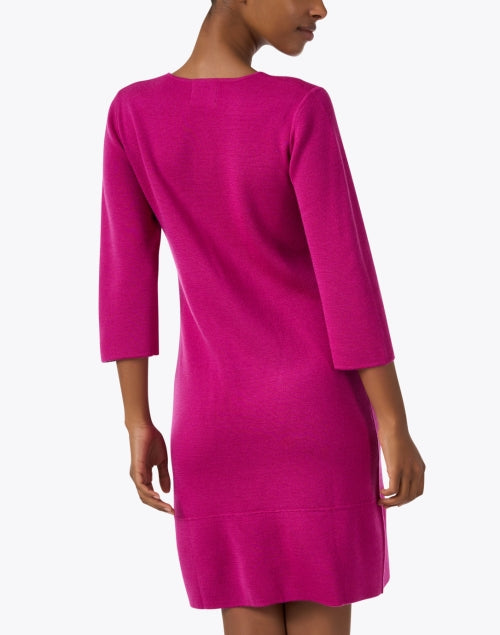 Stylish Ferdy Women's Magenta Wool Dress for Special Occasions