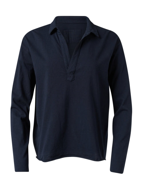 Navy Patrick Popover Henley Men's Top - A Classic Wardrobe Essential