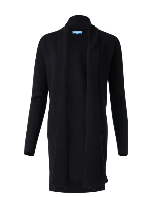 Black Travel Coat Crafted from Premium Cotton and Cashmere Blend