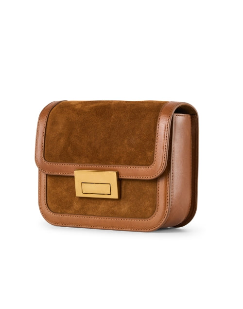Desi Luxury Brown Suede Crossbody and Clutch Style Handbag