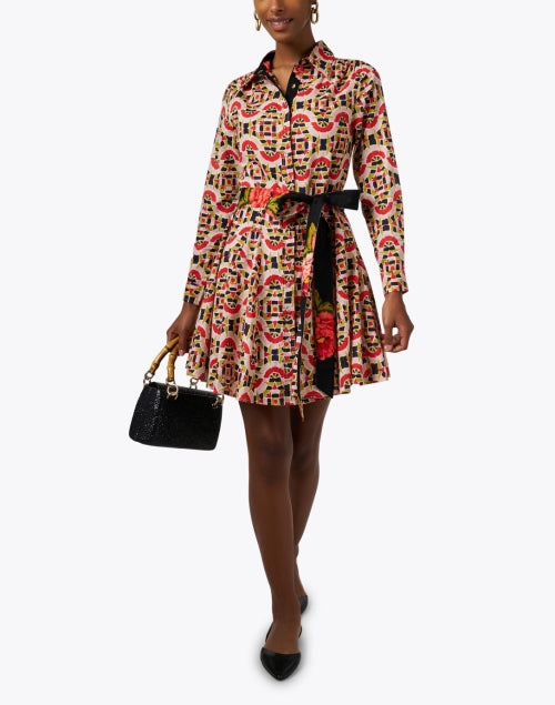 Eye - catching Datura Multi - pattern Printed Dress for Effortless Everyday Wear