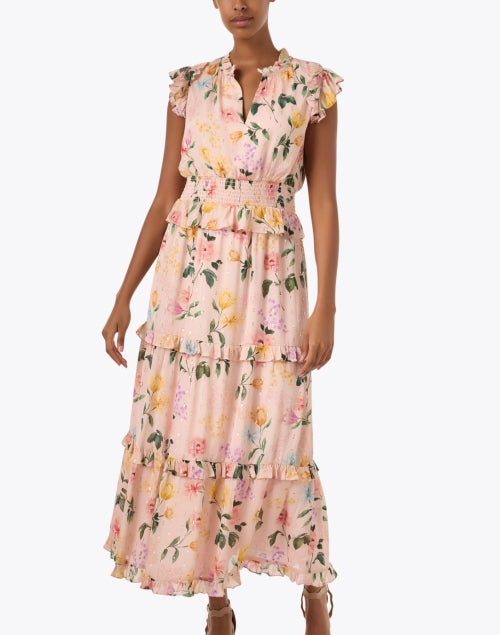 Stunning Blush Pink Floral A-Line Sleeveless Maren Dress