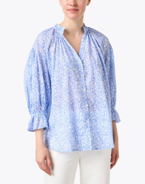 Rachel Women's Blue Paisley Print Fashionable Blouse