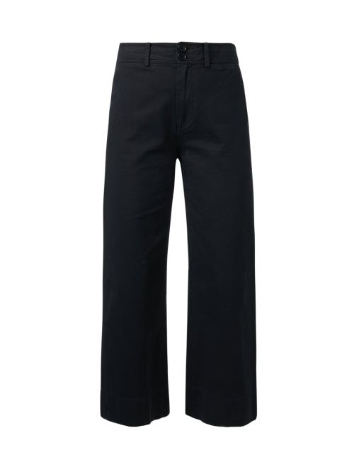 Merida Stylish Black Cotton Straight - Leg Ankle - Hemmed Pants for Versatile Wear