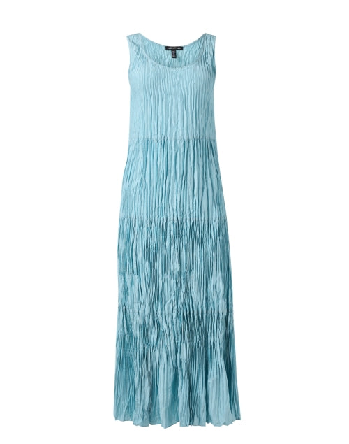 Stylish Blue Dress Made from Crushed Silk