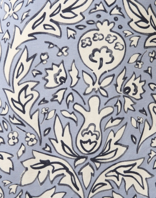 Weekend Max Mara Rampur Floral Blue Print Stretch Jersey Women's Dress