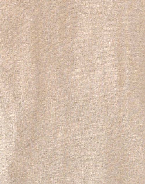 Kiku Beige Silk-Wool Blend Knit Turtleneck Top for Women