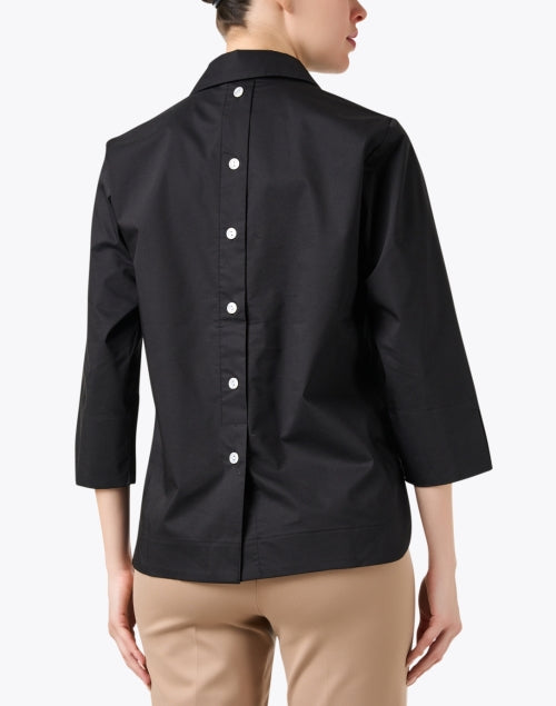 Aileen Stylish Black Cotton - Mixed Blend Women's Top