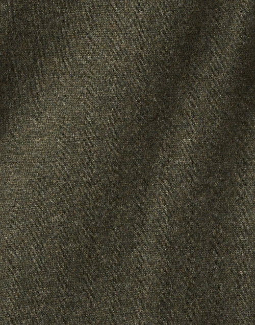 Cozy Green Heather Cashmere Women's Turtleneck Knit Sweater
