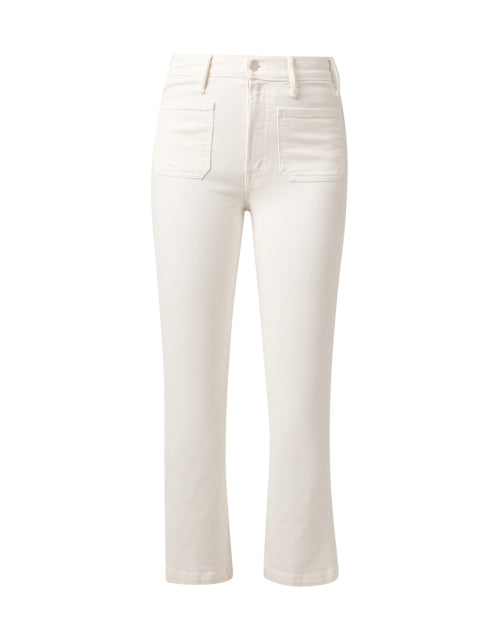Classic Cream Stretch Bootcut High-Waisted Hustler Jeans