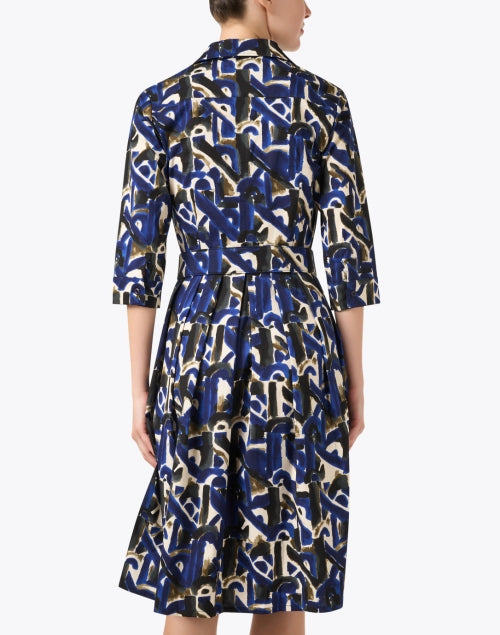 Audrey Cotton Stretch Dress with Multi - Abstract Prints