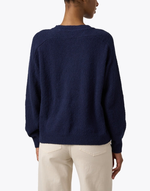 Lola Women's Navy Blue Cotton Fleece Casual Sweater for Daily Wear