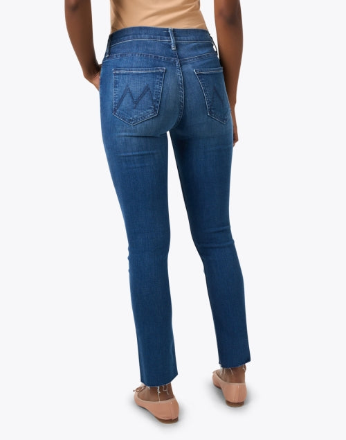 Stylish Dazzling Blue Stretch Skinny Ankle - Frayed Jeans