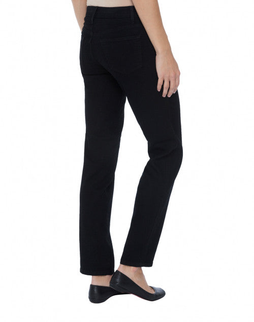 Black Lightweight Stretch Cotton Twill Tapered Leg Jeans