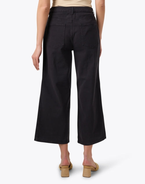 Sally Black Women's Wide-Leg Cropped Denim Jeans