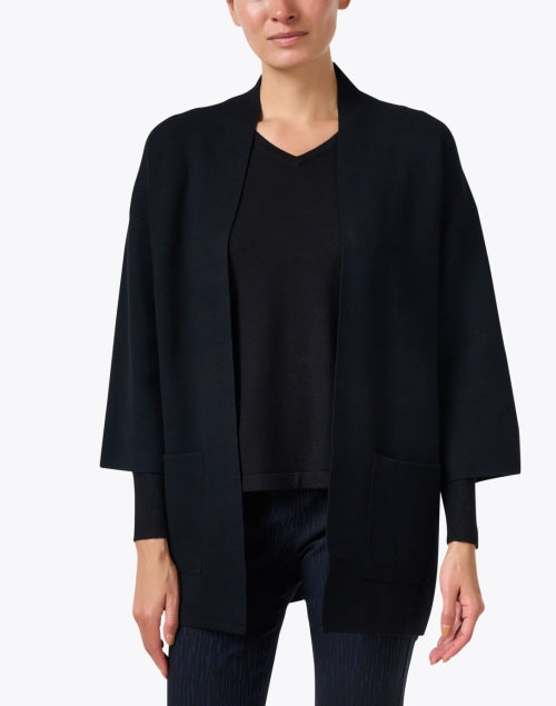 Stylish and Comfortable Universal Black Knit Cardigan by J'Envie