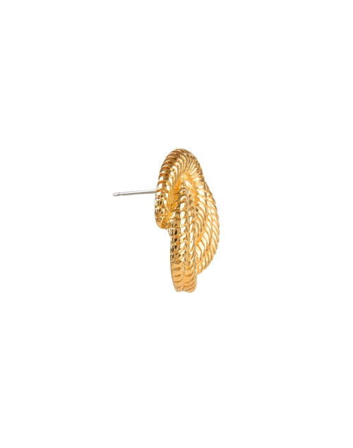 Jennifer Behr's Elaina Gold-Tone Textured Knot Stud Earrings for Any Occasion