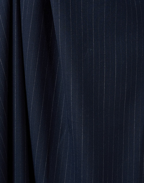 Navy Classic Pinstripe Women's Formal Dress