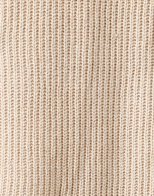 Stylish Beige 100% Cotton Relaxed Ribbed Sweater