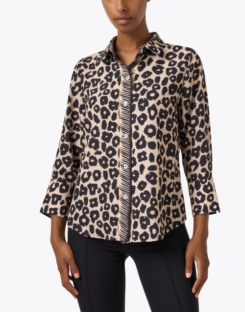 Stylish Women's Leopard Print Stretch Blend Top for This Season