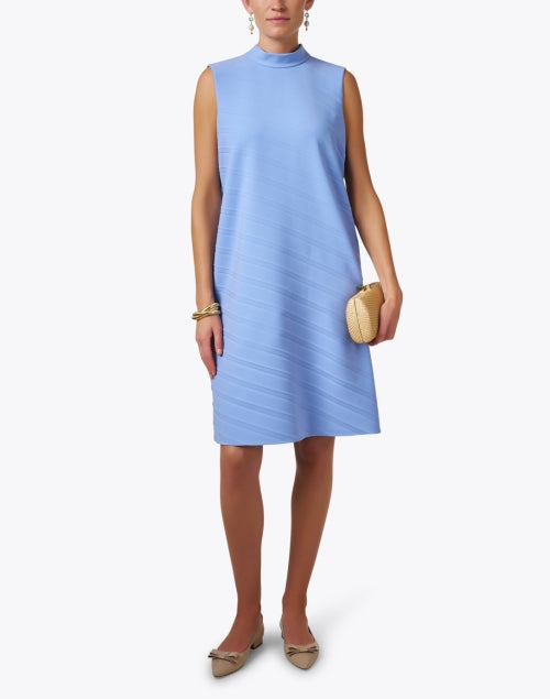 Stylish Periwinkle Blue Women's Shift Dress by Lafayette 148 New York