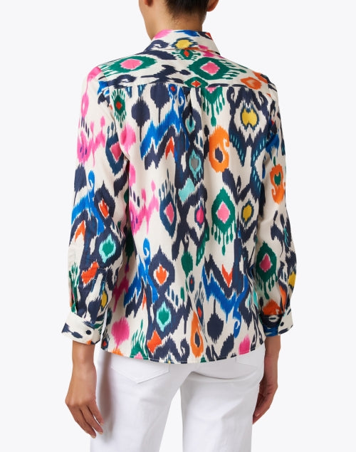 Isabella Stylish Multi - Pattern Ikat Cotton Blend Women's Blouse