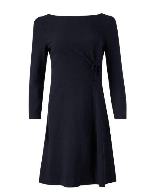 Vale Women's Navy-Colored Wool Crepe Formal Dress