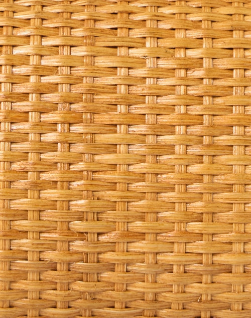 Serpui Charlotte Honey-Colored Woven Wicker Summer Clutch Bag
