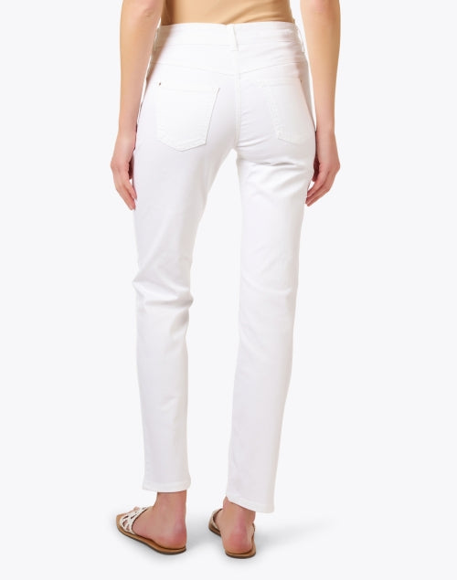 Summer Dreamy White High-Rise Straight Leg Stretch Denim Jeans