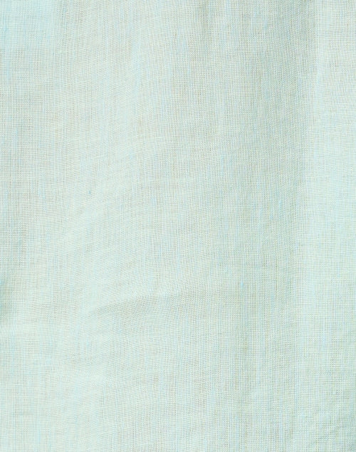 Eileen Fisher's Charming Seafoam Green Lightweight Linen Casual Shirt