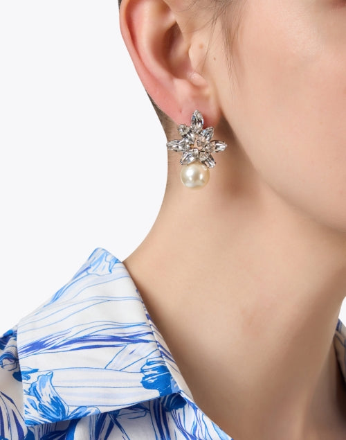 Liza Exquisite Crystal and Baroque Glass Pearl Earrings - A Stunning Jewelry Piece