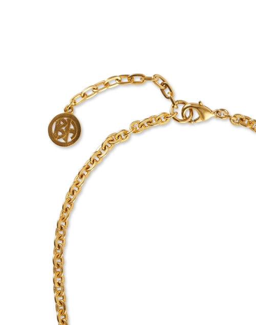 Stylish Hammered Gold-Plated Link Fashion Necklace