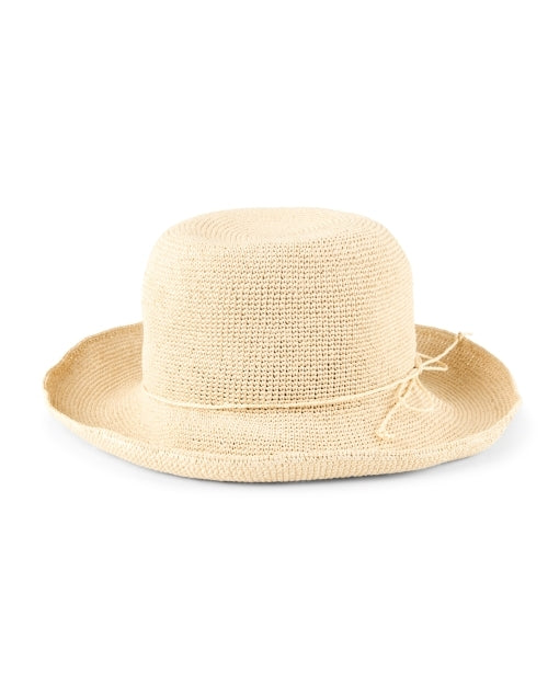 Stylish Beige Woven Raffia Bucket Hat for Warm Weather
