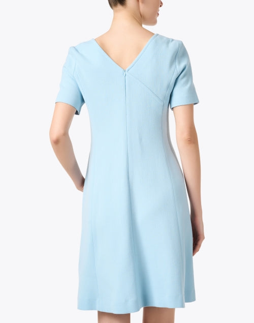 Stylish Tabitha Blue Women's Wool Crepe Mini Dress