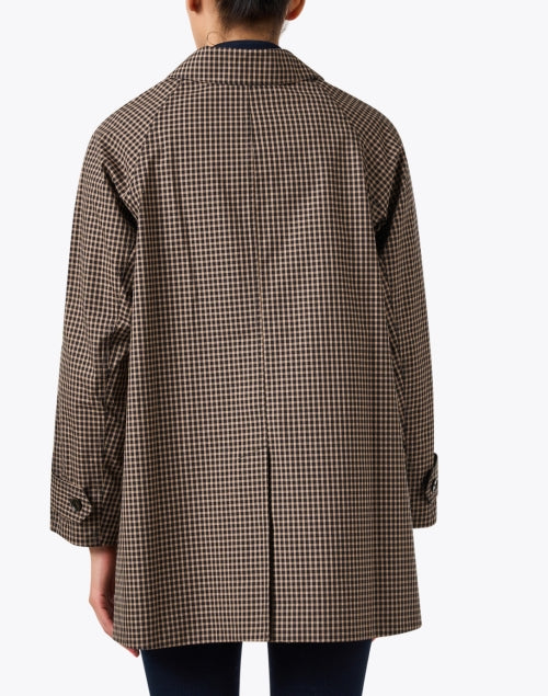 Stylish Brown Checked Cotton Jacket for Versatile Outdoor Layering