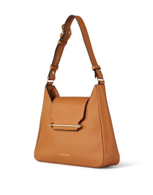 Stylish Multrees Tan Leather Slouchy Hobo Shoulder to Crossbody Bag