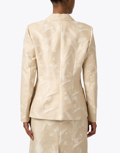 Stylish Beige Jacquard Men's/Women's Blazer for Fashionable Outfits