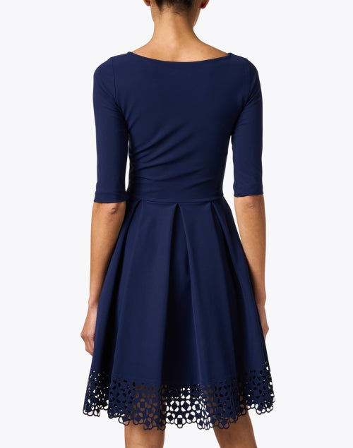 Elegant Stretch Navy Fit-and-Flare Chiara Boni La Petite Robe Dress